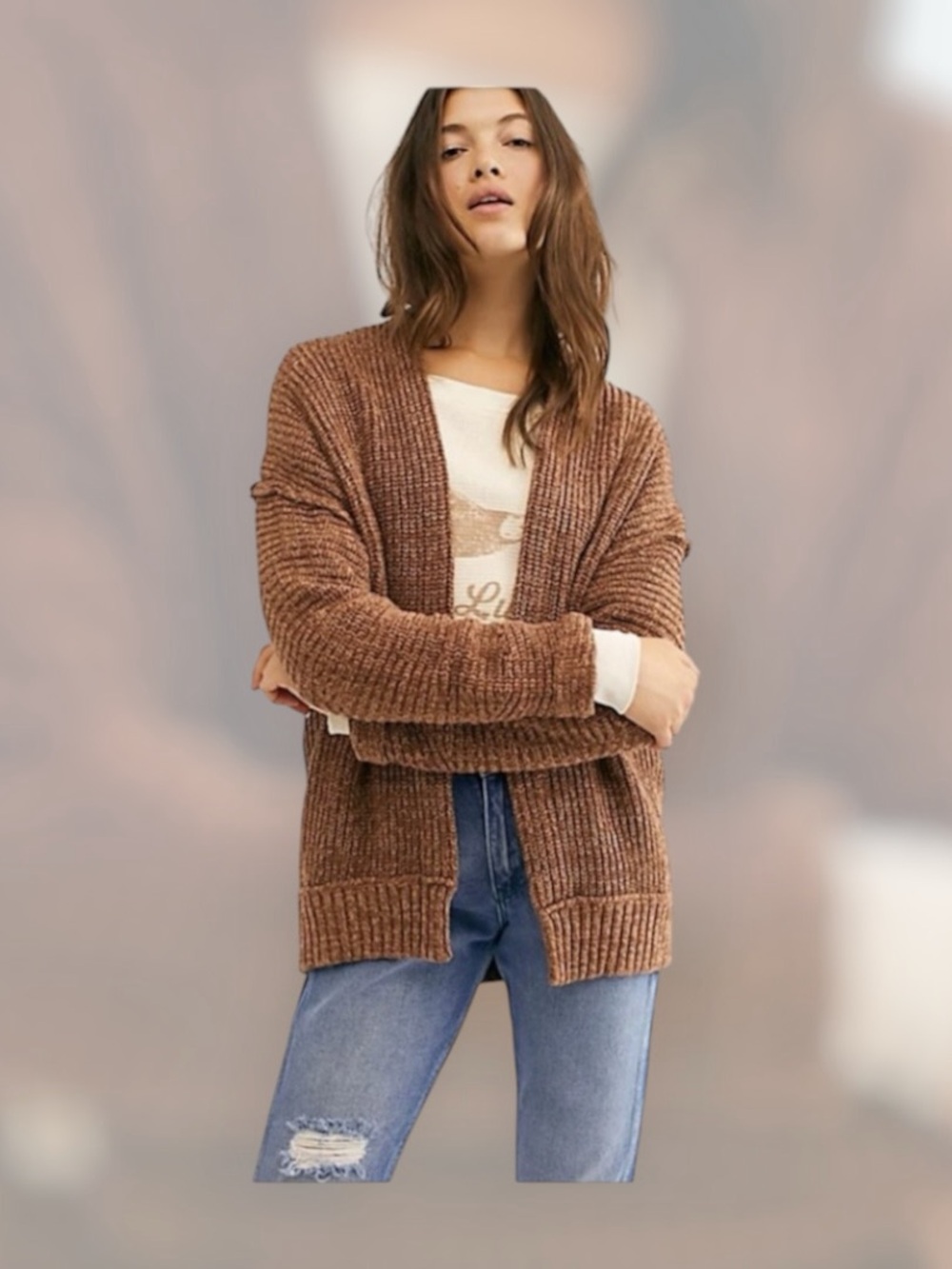 Free People High Hopes Cardi Mariposa Brown Combo
Cardigan